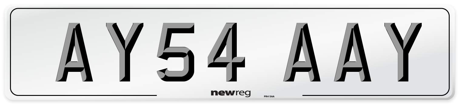 AY54 AAY Number Plate from New Reg